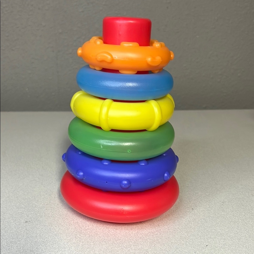 Infantino Red and Orange Learning Stacking Rings